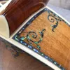 Cutaway Abalone Flower Inlays Full Koa Guitarra Acústica Ebony Fingerboard