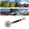 Compass Mini Survival Compass Portable Outdoor Camping Vandring Pocket Navigator Adventure Keychain Compass Climbing Equipment