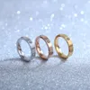 Skruv Carter-ringar Spikar sex-diamant titanstålring för män Kvinnor med elegant temperament Diamond Inlagd rostfritt smycken RJA5