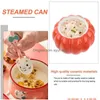 Dinnerware Sets Pumpkin Ceramic Soup Bowl Dessert Sugar Storage Jar Seasoning Pot With Lid Coffee Mug Cup Drop Delivery Home Garden Ki Dhdif