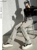 Women's Jeans Été nouveau femmes pantalons taille haute jean évasé allonger coton gris maigre Streetwear Vintage Harajuku marque vêtements femme XXLC24318