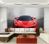 Personnalisé n'importe quelle taille 3D voiture de sport affiche Po papier peint salon étude chambre TV fond Mural papier peint De Parede 3D17626064081134