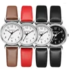 Montres-bracelets 2024 Mode Simple Numéro Quartz Montre Femmes Loisirs Vintage Cuir Dames Horloge Montres