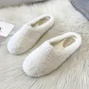 Boots Plus Size 3443 luxury lambwool mules winter shoes woman flip flops flat cover toe slides ins warm curly lamb fur slippers women