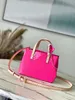 Reade Designer Borse tote piccole Lettera goffratura Vernis Borsa da donna in pelle lucida Borsa per capelli Slip On Borse a catena con manico superiore Hardware dorato Shopping Borsa a tracolla Regalo