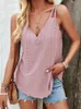 Kobiety z czołgów damskich swobodne topy kobiety letnie rękawe T-shirt żeński moda moda pusta koszulki damskie kolor solidny boho plażowy camisole