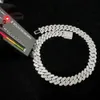 18mm S925 Silver Iced Out Fullt VVS Baguette Moissanite Luxury Cuban Link Chain Diamond Men Necklace Hiphop Jewelry