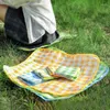 Cuscino 50X50 cm Sedile da picnic portatile Sedia da campeggio scozzese Tappetini pieghevoli per esterni