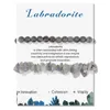 Strand Grijze Labradoriet Kraal Armbanden Met Kaart Natuursteen Maansteen Ronde Voor Vrouwen Mannen Energie Armbanden Sieraden