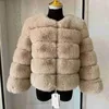 Kvinnors päls faux päls kvinnor mode faux päls kappa super heta hösten vinter kvinnor kort faux räv päls fluffig jacka hög kvalitet 7xl damer pälsrock2403