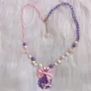 Pendentif Colliers Lolita Fait à la main AP Shell Petit collier rose et violet Objet doux Accessoires de mère mignons