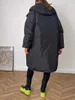 Women's Down Mid-Längd Cotton Padded Jacket 2024 Coat Winter Sports Style Parker Bubble Overdimensionerad