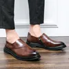 Oxfords chaussures pour hommes marron noir affaires Pu bureau richelieu chaussures habillées fermeture éclair Zapatos De Vestir Hombre hommes chaussures