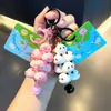 2024 Cute Cartoon Stacking Animal Lovely Panda Pig Chicken Keychain Couple PVC Student Bag Pendent Key Rings For Girl Birthday Party Gift
