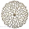 Wall Decoration Metal Copper Golden Hollow Coral Lotus Leaf Fish Simulation Animal Chinese Background Hanging Home Decor 240306