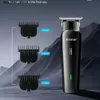 Rasoirs électriques Kemei Tondeuse à cheveux professionnelle Zero Gapped T-Blade sans fil rechargeable Edgers Clippers Hommes Kit de coupe de cheveux avec écran LCD Q240318