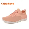 HBP Non-Brand Wholesale Womens white Barefoot Shoes Large Size Lace-Up Mesh Wide Toe Protection Breathable Fashion Walking Shoes Winter