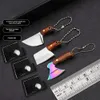 Tactical Knives Mini Kitchen Knife Unboxing Portable Small Wine Bottle Opening Paper Cutting EDC Fixed Keychain KnifeL2403