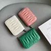 Pleated Ladies Short Card Holder High-grade Compact Large Capacity Card Holder Wallet 031924-11111