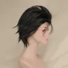 Parrucche sintetiche Parrucca corta per cosplay Uomo Maschio Nero Parrucche sintetiche per capelli in fibra ad alta temperatura al 100% 240328 240327