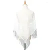 Belts Breathable Woman Scarf Shawl With Hollow Butterfly Fringe Trim