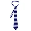 Papillon Cravatta a righe bianche blu Strisce nautiche estive Abbigliamento quotidiano Collo da uomo Classico elegante cravatta Accessori Colletto di design