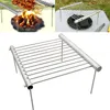 Proteable Mini Pocket BBQ GRILL PORTABLE ROINELESS STÅL BBQ GRILL FOLLING BBQ GRILL BARBECUE ACCEITORER FÖR HOLEPARP ANVÄNDNING 2 240308