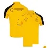 Мотоциклетная одежда Рубашки F1 Футболка с лацканами гоночной команды Forma 1 Футболка для водителя Джерси Автолюбители Летние спортивные быстросохнущие футболки на открытом воздухе Dhpib