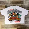 T-shirt da uomo Harajuku High Streetwear Camicia grafica oversize per coppie Y2k Top Hiphop Goth Tutto in cotone Materiale Abbigliamento donna