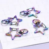 Keychains 10PCS Simple Star Lobster Buckle Charms Accessories Keychain Fashion Jewelry Making DIY Craft For Gift Women Man