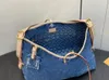 Designer denim tas vrouwen dragen 2-pc onderarmzakken tote coussin schouder crossbody ketting handtas koppeling portemonnee luxe topkwaliteit dhgate