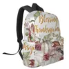 Backpack Thanksgiving Blessing Pumpkin Student School Bags Laptop Custom For Men Women Female Travel Mochila