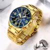 MINI FOCUS Large Dial Glow Waterproof Steel Band Men's Watch 0278G