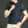 Polos pour hommes Polo à séchage rapide bureau d'affaires coton printemps été automne t-shirt style décontracté grande taille M-5XLshirts