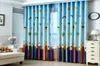 Children Pencil Curtain Cartoon Printed Window Drapes Sheer Tulle Voile Curtains for Kids Living Room Bedroom Window Treatment7089614