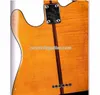 طبعة محدودة بقايا HS Anderson Madcat Mad Cat Flame Maple Top Amber Yellow Eletry Guitar Abalone Hohner Headstock Logo ، Leopard Pickguard Body Binding