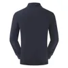 Mens Long-Sleeved 100% Cotton T-Shirt Spring Autumn Lapel Långärmad sportkläder Polos Homme Sports Lapel Tops S-5XL RL812 240311