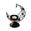 Ljushållare Moon Tealight Metal Pillar Stand Tea Light Holder Decoration står för hemmet