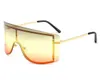 Okulary przeciwsłoneczne Aviator Teenyoun moda One Piece Over -Overized Women Sunglasses Gradient okulary przeciwsłoneczne Kolorowe żeńskie gogle duże ramy 4528056