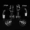 20mm OD Full Weld Beveled Edge Smoking Terp Slurper Quartz Banger With Hollow sandblasting Pillar/Glass Cap ruby pills 10mm 14mm 18mm for Dab Rigs Water Pipes