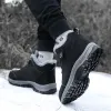 Boots Men Boots Winter Women Boots Plush Leather Waterproof Sneakers Outdoor Warm Boots Unisex Climbing Shoes Laceup Hiking Boots Man