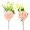 Fleurs décoratives marié homme Corsage mariée florale demoiselle d'honneur décoration de mariage Simulation fleur Corsages artificiel Pographic Prop