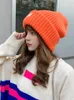 Berets Loose Large Head Circumference Knitted Hat Women's Winter Wool Warm In Autumn And Suitable For Round Face Small