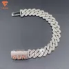 Finejewelry Armbanden Wit Vergulde 925 Sterling Zilveren Armband Cubaanse Link Chain Moissanite Armband voor Mannen en Vrouwen