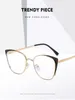 Sunglasses Frames Zyf1003 Cat Eye Anti-blue Glasses Men's And Women's Metal Spring Leg Frame Optical Computer One Price Goods