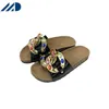 HBP Nower New Product Cork Women Comfort Rhinestone Flat Sandals Beach Panie Krystal slajdów