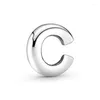 Luźne szlachetne sygnały alfabetu litera a-z drobna medalion pływający urok 925 srebrne koraliki fit moda bransoletka biżuteria DIY