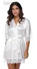 Sexy Pyjamas Plus Size Lace Patchwork Bride Bridesmaids Robe Sexy Lingerie Women Silk Wedding Party Kimono Robes Nightgown Sleepwear bathrob 24318