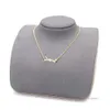 Simple Initial Dainty Pendant Designer Choker Necklace 14K Gold Plated Thin Chain Pendant Choker Light Weight Necklaces 985