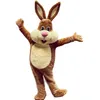 2024 Halloween Brown Rabbit Mascot Traje de Alta Qualidade Personalizar Dos Desenhos Animados Dente De Pelúcia Anime Tema Caráter Adulto Tamanho Natal Carnaval Fantasia Vestido